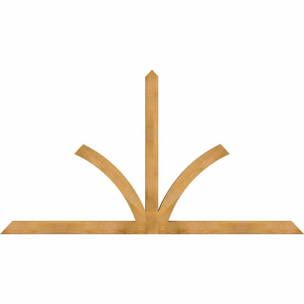 Ekena Millwork Richland Rough Sawn Timber Gable Bracket, Western Red Cedar, 96"W x 52"H x 4"D x 4"F, 13/12 Pitch GBW096X52X0404RIC00RWR - main